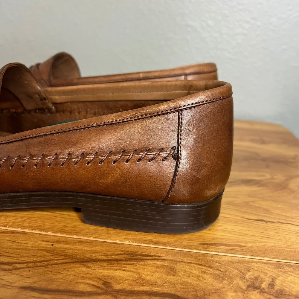 Giorgio Brutin Tassel Kiltie Woven Loafers Mens Size 11 Leather Aruba Brown